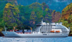 Aranui 5 - Mixed passenger fret ship in the Marquesan islands