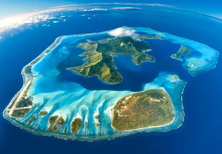 Aerial view on Bora Bora