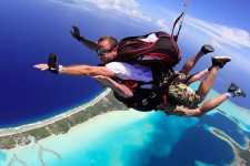Skydiving in Bora Bora