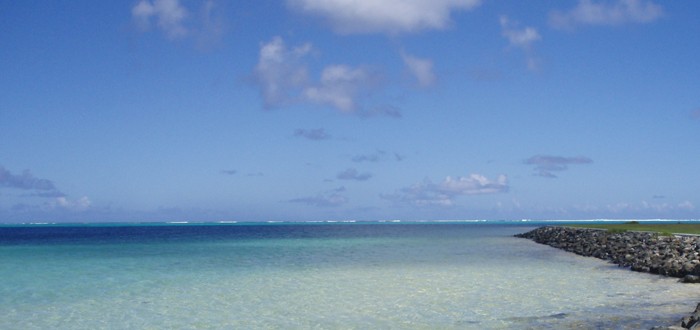 A lagoon in the Austral islands