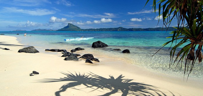 Beach on Mangareva island