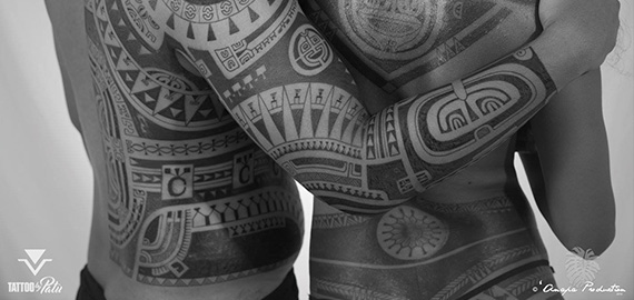 Polynesian back Tatoo
